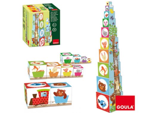 Jogo diset didatico cubos empilhaveis figuras do bosque , Diset , 71746 , 8410446552193